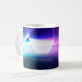 Abstrakte Hexagonalform-Background-Abstract, Art, Kaffeetasse (Vorderseite Links)
