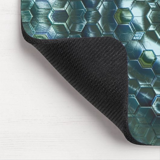 Abstrakte Hexagonen in der Farblichtstärke dunkler Mousepad (Ecke)