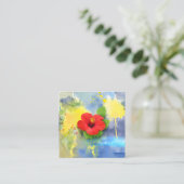 Abstrakte Hibiskus-Blume Quadratische Visitenkarte (Stehend Vorderseite)