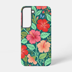 Abstrakte Hibiskus-Schmetterlinge Samsung-Hüllen Samsung Galaxy Hülle