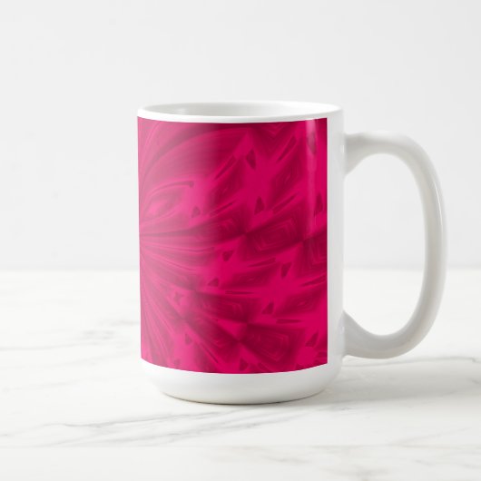 Abstrakte Himbeere Himbeere Pink Kaffee Tasse (Rechts)
