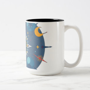 Abstrakte Himmelsgeometrie Zweifarbige Tasse
