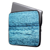 Abstrakte Hintergrundabstrakte Blauwasserwelle, Aq Laptopschutzhülle (Vorderseite Links)