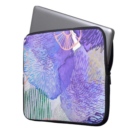 Abstrakte Hintergrundfarbe Laptopschutzhülle (Vorderseite Links)