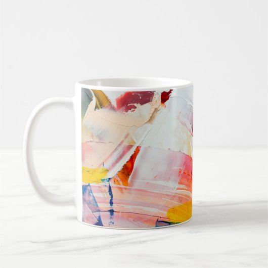 abstrakte Hintergrundfarbe, Pinsel, abstrakt,st Kaffeetasse (Links)