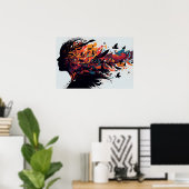 Abstrakte Hintergrundfarbe Poster (Heimbüro)