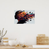 Abstrakte Hintergrundfarbe Poster (Küche)