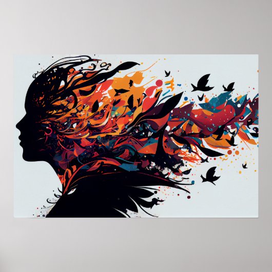 Abstrakte Hintergrundfarbe Poster (Vorne)