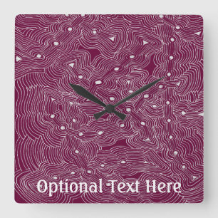 Abstrakte Hintergrundfarbe wählen Quadratische Wanduhr