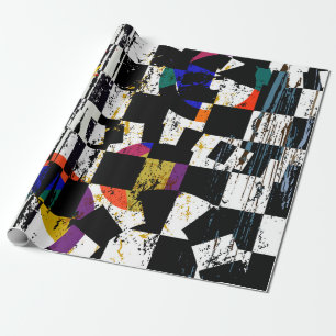 abstrakte Hintergrundkomposition mit Strichen, Spl Geschenkpapier