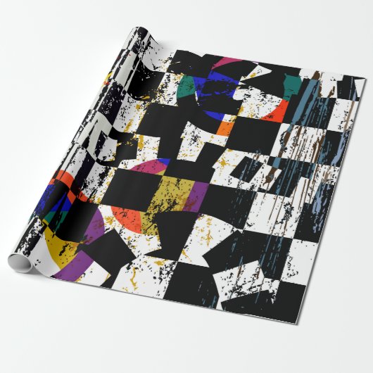 abstrakte Hintergrundkomposition mit Strichen, Spl Geschenkpapier (Ungerollt)