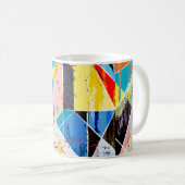 abstrakte Hintergrundkomposition mit Strichen, Spl Kaffeetasse (VorderseiteRechts)
