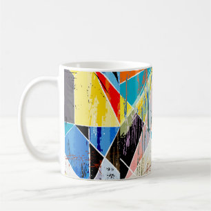 abstrakte Hintergrundkomposition mit Strichen, Spl Kaffeetasse