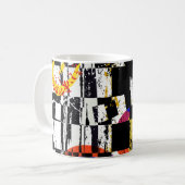 abstrakte Hintergrundkomposition mit Strichen, Spl Kaffeetasse (Vorderseite Links)