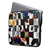 abstrakte Hintergrundkomposition mit Strichen, Spl Laptopschutzhülle (Vorderseite Links)