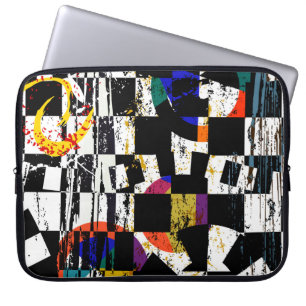 abstrakte Hintergrundkomposition mit Strichen, Spl Laptopschutzhülle