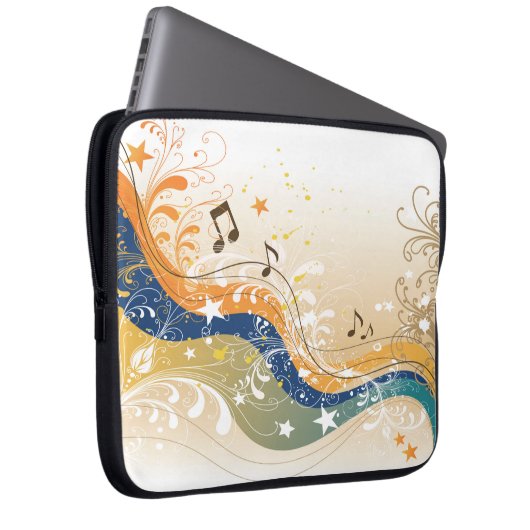 Abstrakte Hintergrundmusik Notebook-Rückenlehne Laptopschutzhülle (Vorne Rechts)