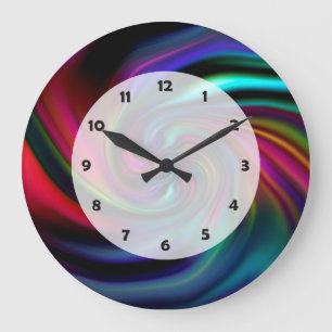Abstrakte Hintergrundspiralen Soft I Große Wanduhr