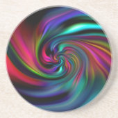 Abstrakte Hintergrundspiralen Soft I Sandstein Untersetzer (Vorne)