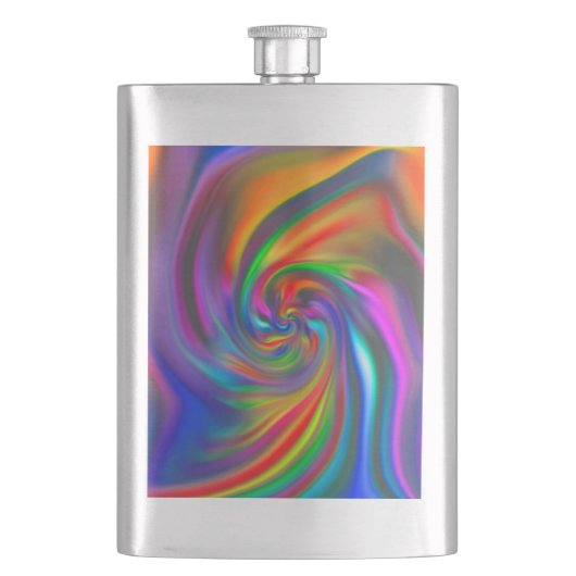 Abstrakte Hintergrundspiralen Soft II Flachmann (Vorderseite)