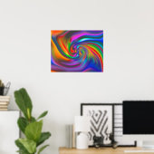 Abstrakte Hintergrundspiralen Soft II Poster (Heimbüro)