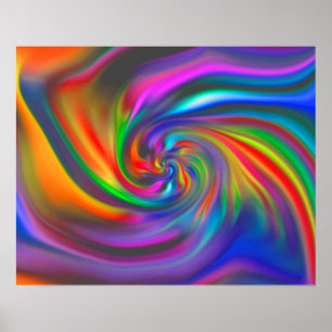 Abstrakte Hintergrundspiralen Soft II Poster