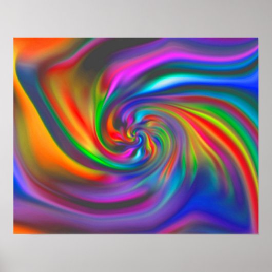 Abstrakte Hintergrundspiralen Soft II Poster (Vorne)