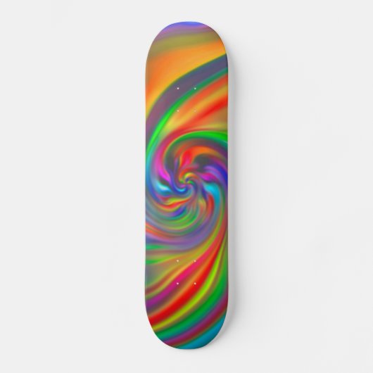 Abstrakte Hintergrundspiralen Soft II Skateboard (Vorderseite)