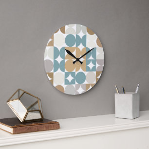 Abstrakte Hip-Halbkreise Industrielle Fusionskunst Große Wanduhr