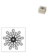 Abstrakte Hippy-Retro-Blume Gummistempel (Stempel)