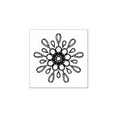 Abstrakte Hippy-Retro-Blume Gummistempel (Prägung)