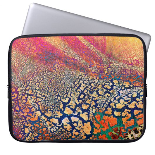 Abstrakte, hochdetaillierte, strukturierte Grunge- Laptopschutzhülle (Vorderseite)