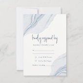 Abstrakte Hochzeit am Blue Sea Beach RSVP Karte (Vorderseite)