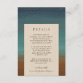 Abstrakte Hochzeit am Meer Begleitkarte (Vorderseite)