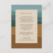 Abstrakte Hochzeit am Meer Begleitkarte (Vorderseite)