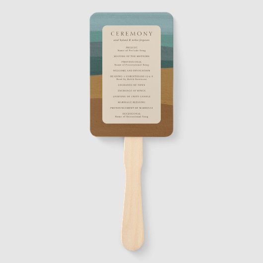 Abstrakte Hochzeit am Meer Fächer (Vorderseite)