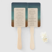 Abstrakte Hochzeit am Meer Fächer (Vorne und Hinten)