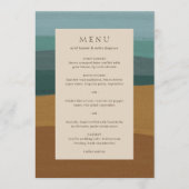 Abstrakte Hochzeit am Meer Menükarte (Vorderseite)
