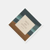 Abstrakte Hochzeit am Meer Serviette (Ecke)