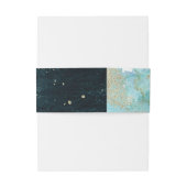 Abstrakte Hochzeit der Wasserfarben Einladungsbanderole (Rückseitenbeispiel)