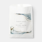 Abstrakte Hochzeit des Blue-Gold-Beachy Geschenktütchen (Vorderseite)