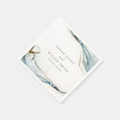 Abstrakte Hochzeit des Blue-Gold-Beachy Serviette (Ecke)