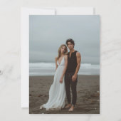 Abstrakte Hochzeit des Navy Blue Ink Fotos Save The Date (Rückseite)