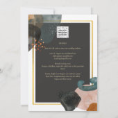 ABSTRAKTE Hochzeit im HAUSHALT Einladung (Rückseite)