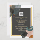 ABSTRAKTE Hochzeit im HAUSHALT Einladung (Rückseite)