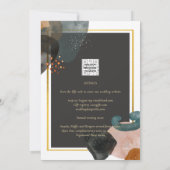 ABSTRAKTE Hochzeit im HAUSHALT Einladung (Rückseite)