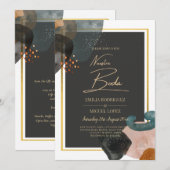 ABSTRAKTE Hochzeit im HAUSHALT Einladung (Vorne/Hinten)