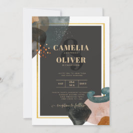 ABSTRAKTE Hochzeit im HAUSHALT Einladung