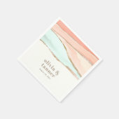 Abstrakte Hochzeit im Küstenwasser Serviette (Ecke)