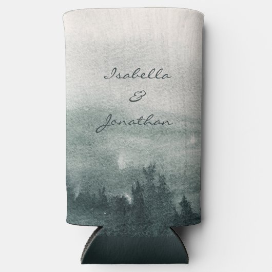 Abstrakte Hochzeit im Wasserwald Selters Dosenkühler (Vorderseite)